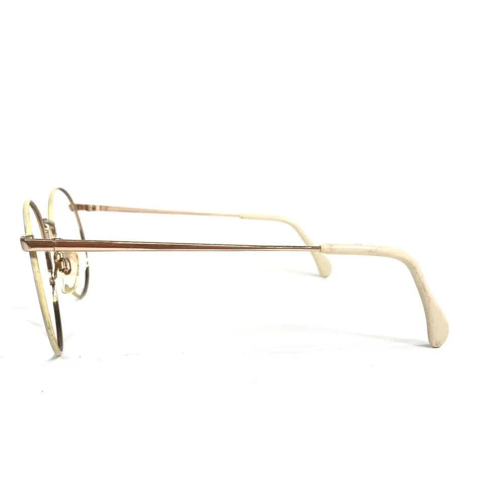Metzler Eyeglasses Frames 088 0812 Light Blue Gold Round Full Rim 55-19-140